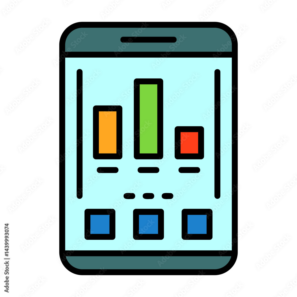 Chart Filled Icon Chart Filled Icon