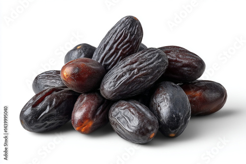 Wallpaper Mural Black Semi or date palm fruits isolated white background Torontodigital.ca