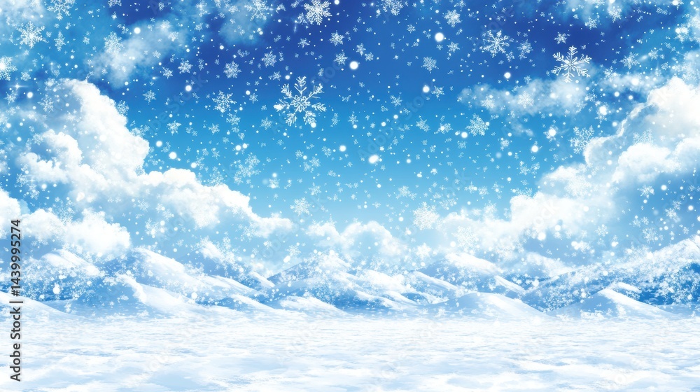 Snowy Mountain Landscape