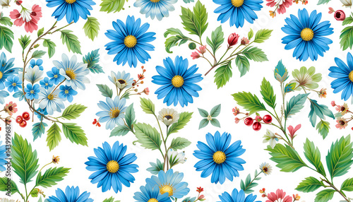 Soft pastel floral illustration featuring blooming flowers on a white background. Perfect for spring designs, wedding invites, or nature-inspired projects.