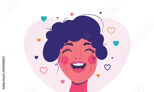 world laughter day, expressing positive emotions and happiness. Perfect for concepts related to World Laughter Day, positivity, happiness, and emotional well-being