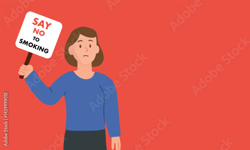conceptual illustration vector for World No Tobacco Day, stop smoking awareness about the harmful effects of tobacco use and to encourage people around the world to quit smoking and using tobacco prod