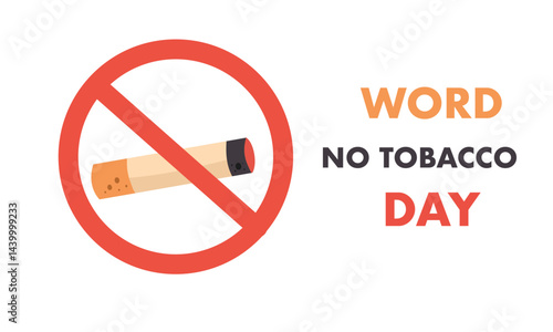 conceptual illustration vector for World No Tobacco Day, stop smoking awareness about the harmful effects of tobacco use and to encourage people around the world to quit smoking and using tobacco prod