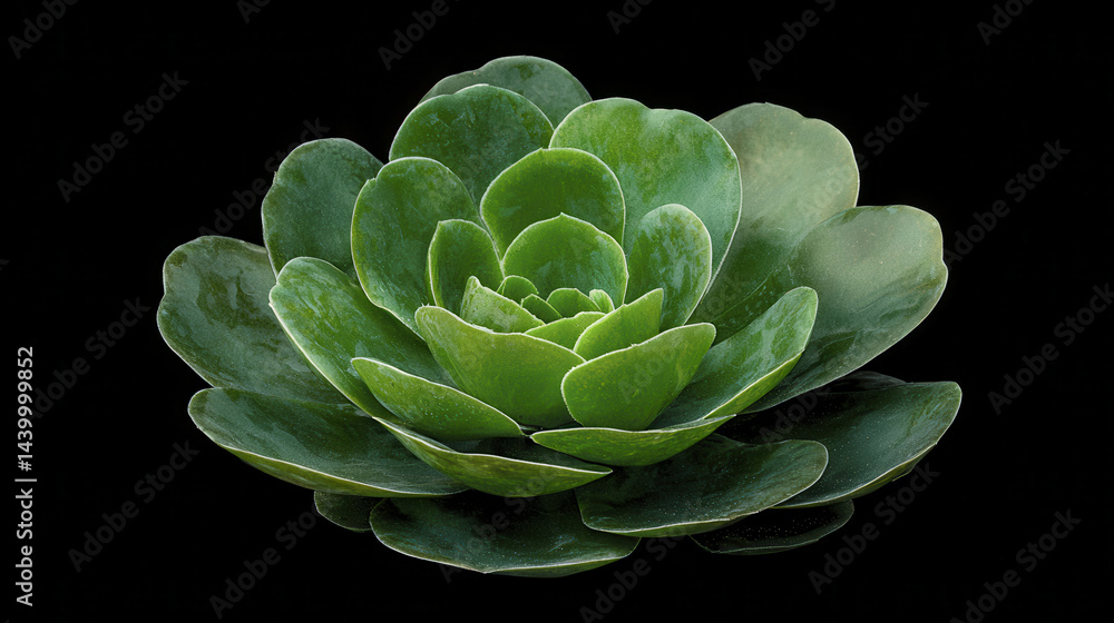 Fototapeta premium beautifully detailed succulent rosette with vibrant green leaves, showcasing its natural beauty and intricate patterns