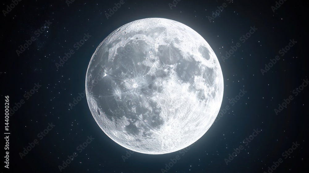 Full moon in a starry night sky Full moon in a starry night sky