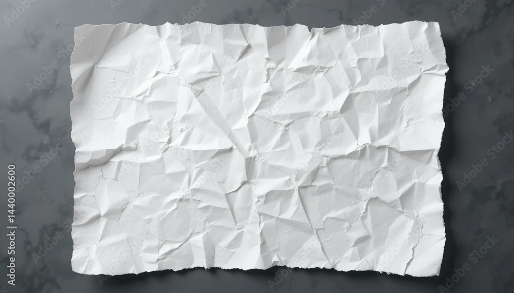 Abstract crumpled white paper texture background