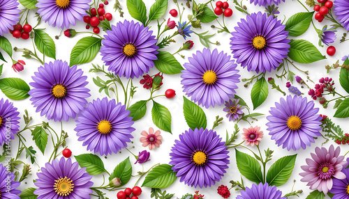 Soft pastel floral illustration featuring blooming flowers on a white background. Perfect for spring designs, wedding invites, or nature-inspired projects.