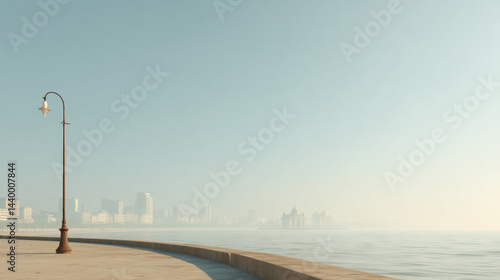 Curved Marine Drive Promenade with Ocean View
