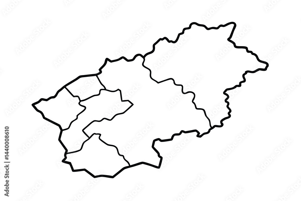 Blank Outline Map of Slovakia Regions Blank Outline Map of Slovakia Regions