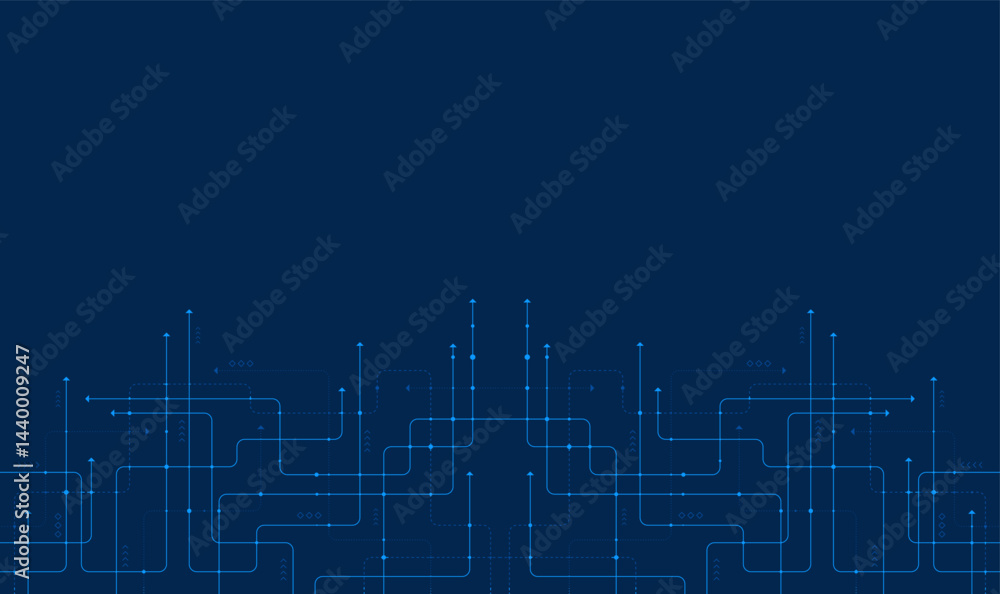 Obraz premium Digital technology background. Concept with technology line. Circuit board background technology