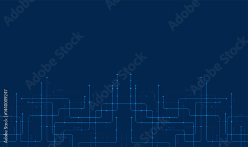 Digital technology background. Concept with technology line. Circuit board background technology