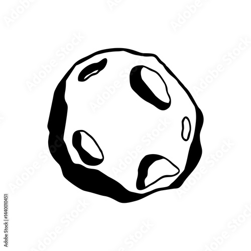 vector illustration of a planetoid