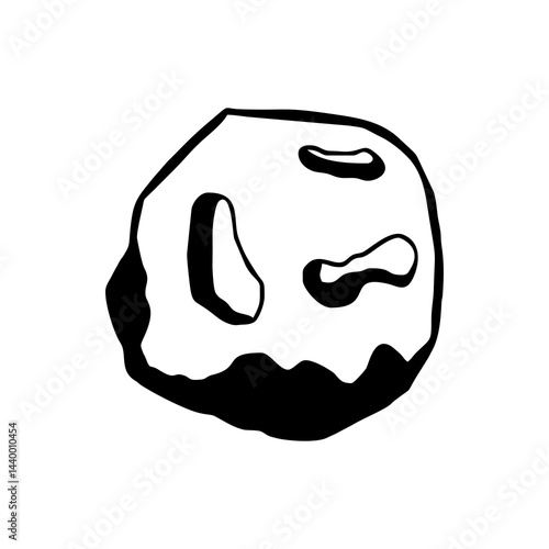vector illustration of a planetoid