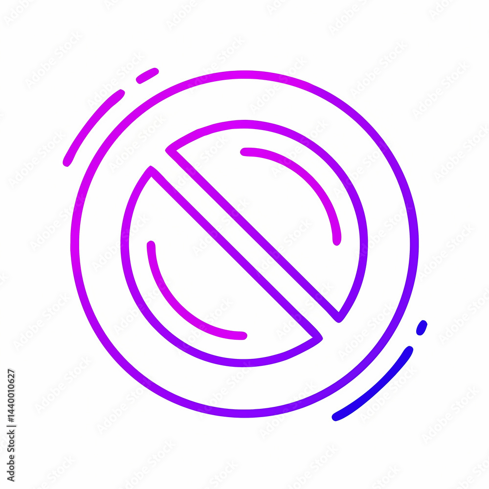 Obraz premium Prohibition Sign Graphic Design Element
