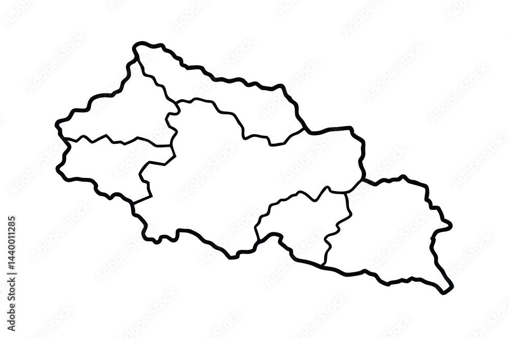 Simplified Map of South Tyrol Provinces Simplified Map of South Tyrol Provinces