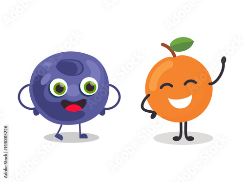 Collection of nice fruit characters