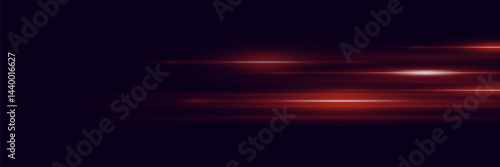 Red light beam effects. Vector illustration