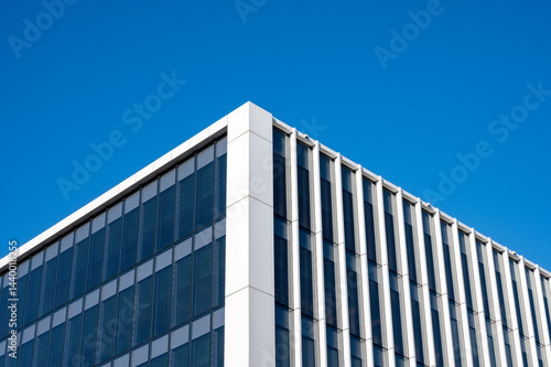 Modern Glass and Metal Skyscraper Office Building, Vilnius, Lithuania