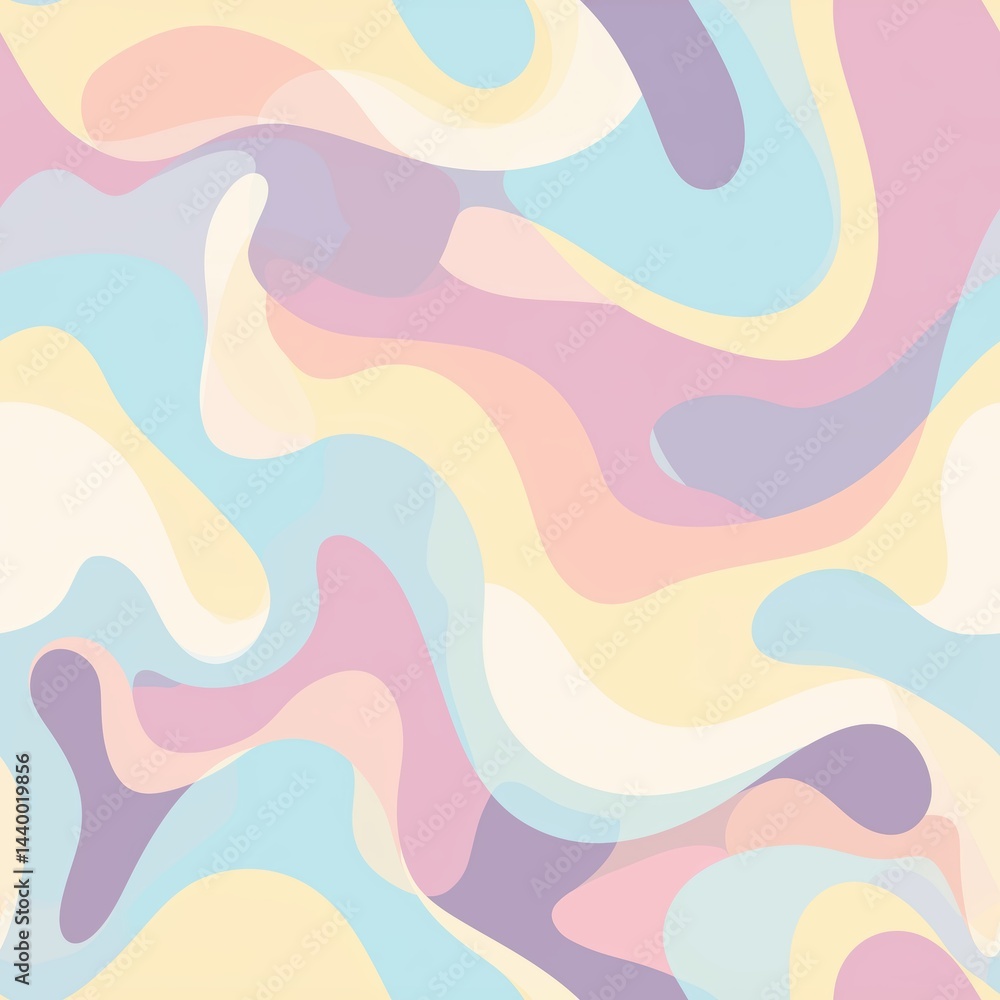 Colorful Pastel Abstract Fluid Seamless Background