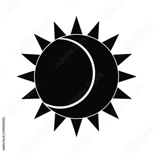 eclipse icon silhouette vector illustration