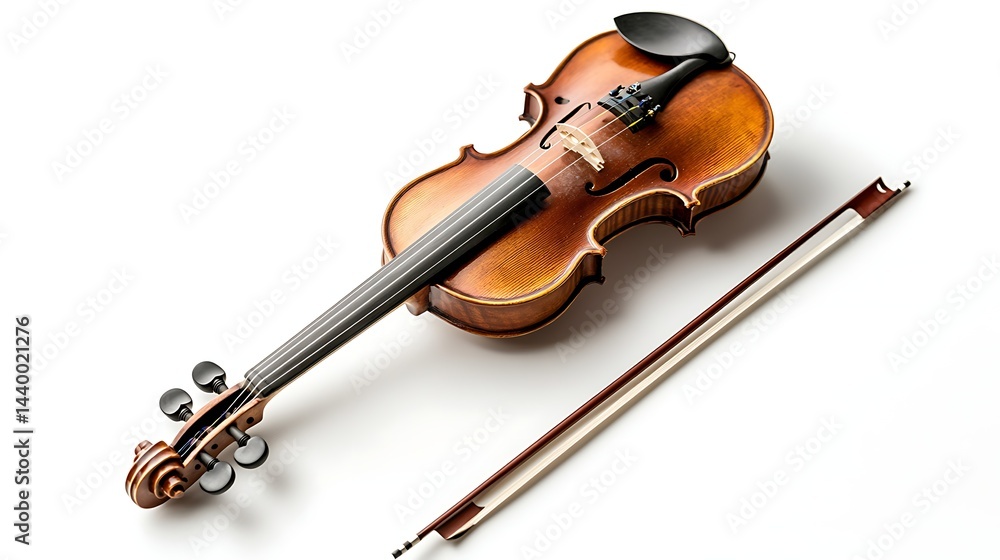 Fototapeta premium Violin on white background