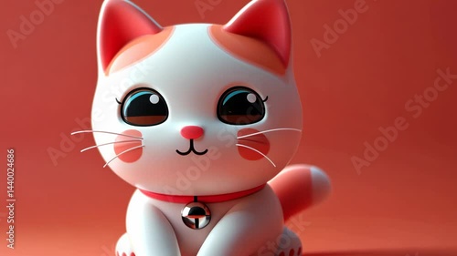 Wallpaper Mural Cartoon cute kitten with big eyes Torontodigital.ca