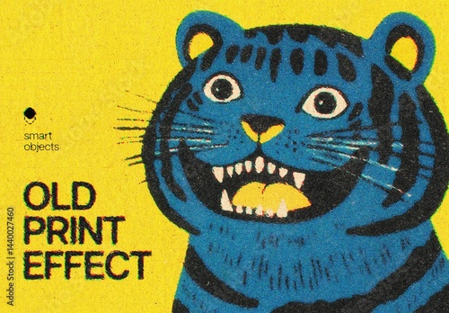 Old Print Authentic Effect Mockup