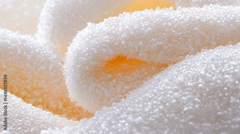 Close Up of Textured White and Yellow Material Close Up of Textured White and Yellow Material