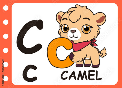 letter B for camel. kids learning game
