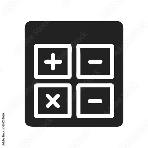 Calculator Icon Illustration - Simple Mathematical Symbol for Finance and Accounting
