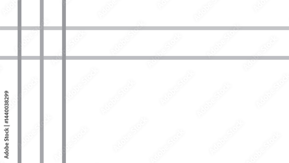 Fototapeta premium Simple gray grid on white background.