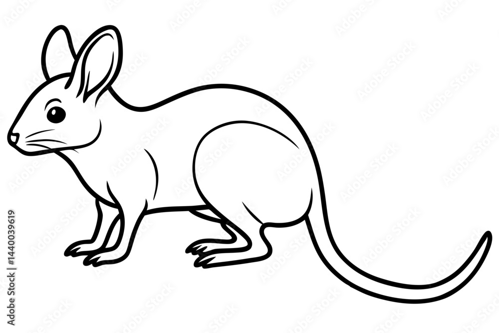 Elegant Jerboa Sketch Elegant Jerboa Sketch