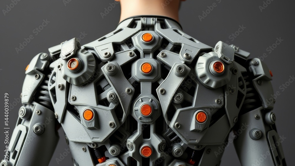Fototapeta premium Mechanical human body art image