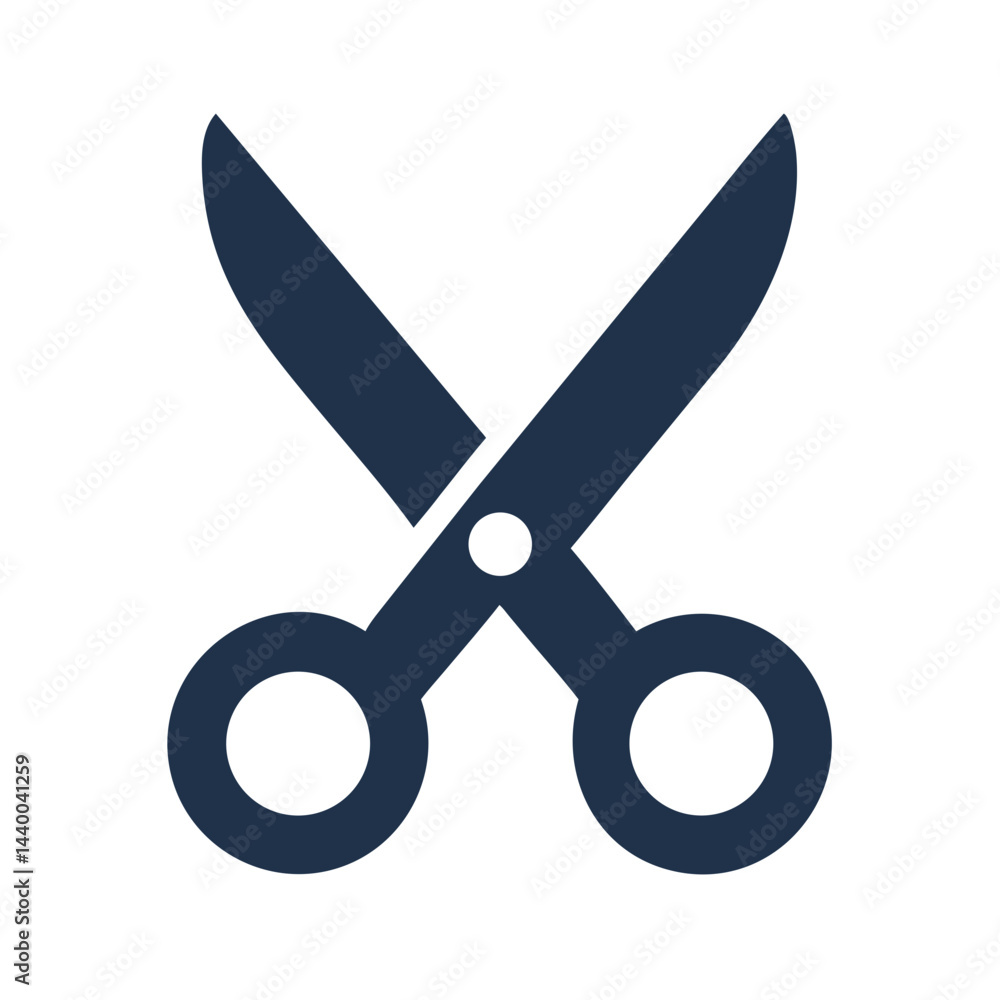 Scissors Icon Illustration - Cutting, Craft, School, Office Supplies Scissors Icon Illustration - Cutting, Craft, School, Office Supplies
