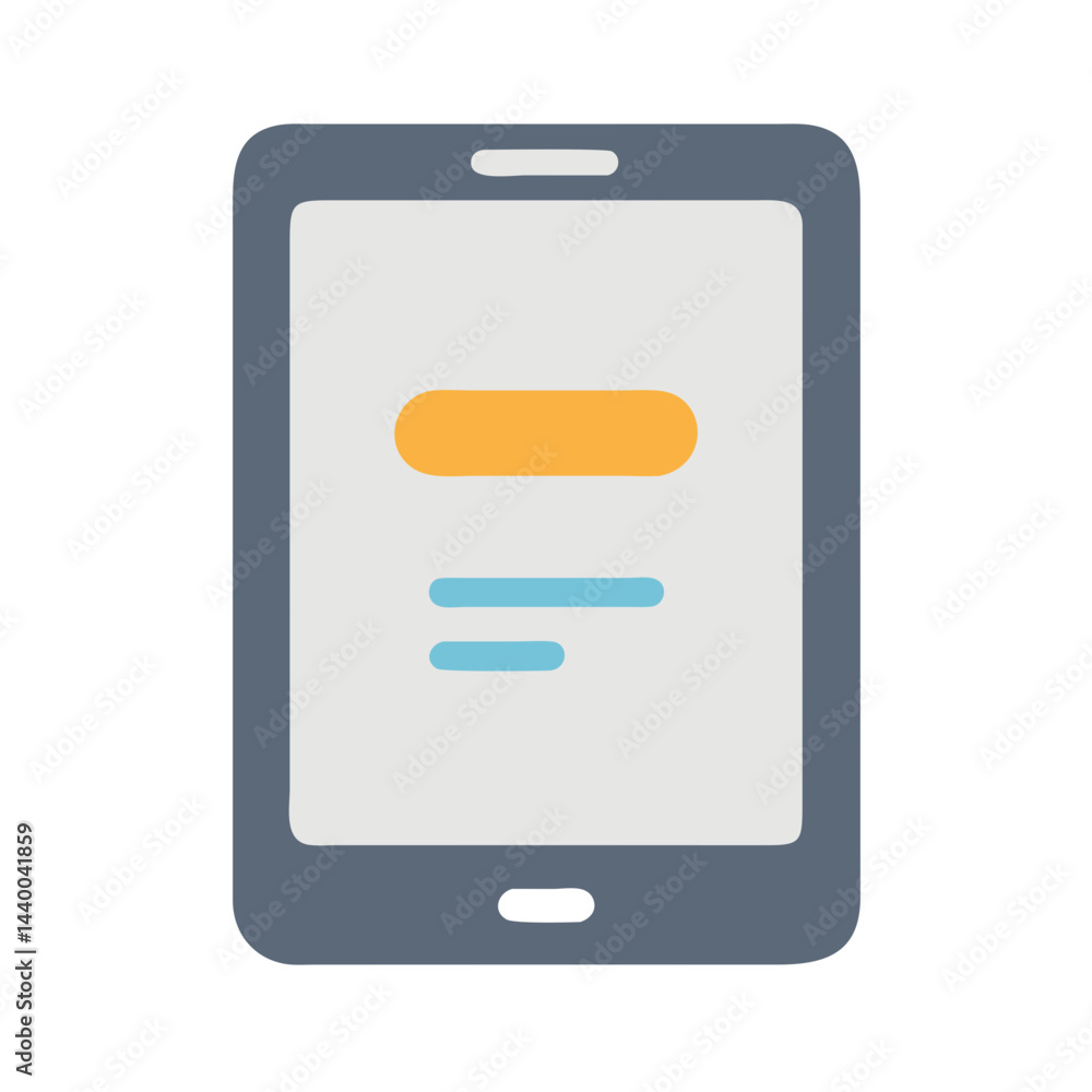Simple Smartphone Icon Vector Graphic with Application UI Mockup Elements Simple Smartphone Icon Vector Graphic with Application UI Mockup Elements