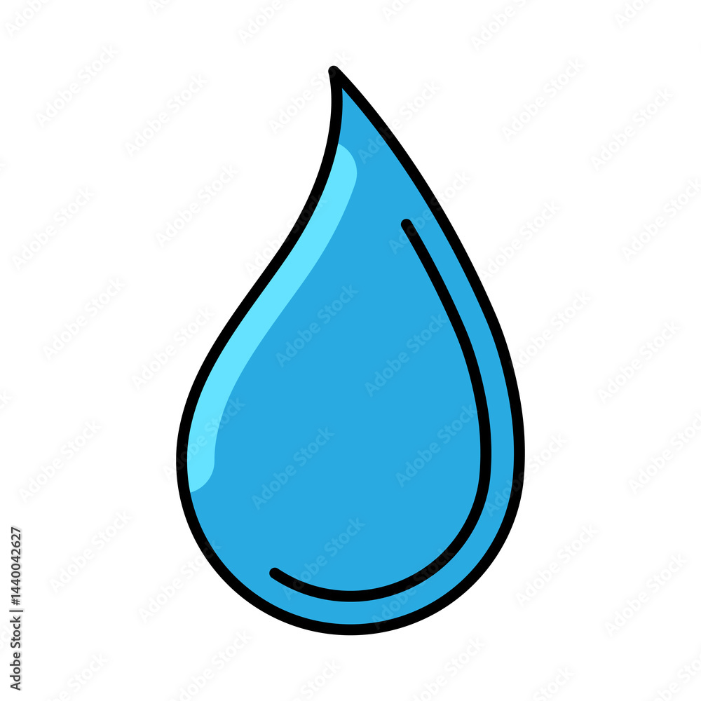 Water drop icon. Aqua or liquid thin line illustration.