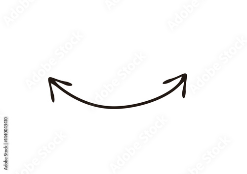 万年筆で描いたような手書き風の矢印