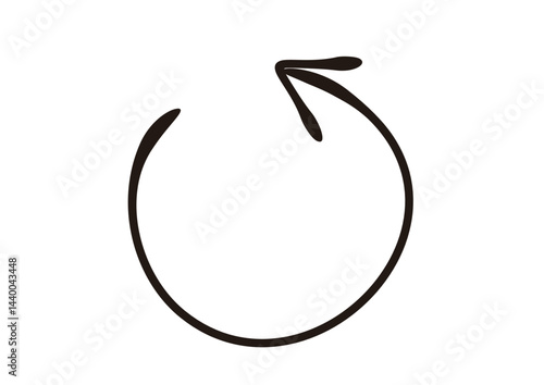万年筆で描いたような手書き風の矢印