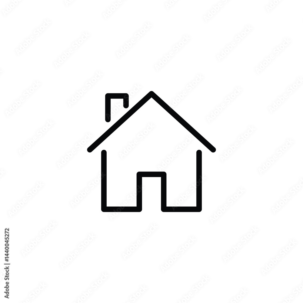 eps10 black Minimal home line art icon isolated on white background. web homepage symbol. vector website sign. eps10 black Minimal home line art icon isolated on white background. web homepage symbol. vector website sign.