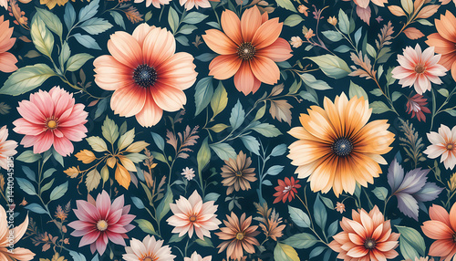 Soft pastel floral illustration featuring blooming flowers on a white background. Perfect for spring designs, wedding invites, or nature-inspired projects.