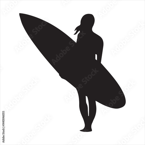 silhouette of a surfer
