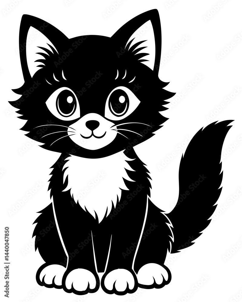 black and white cat vector black and white cat vector