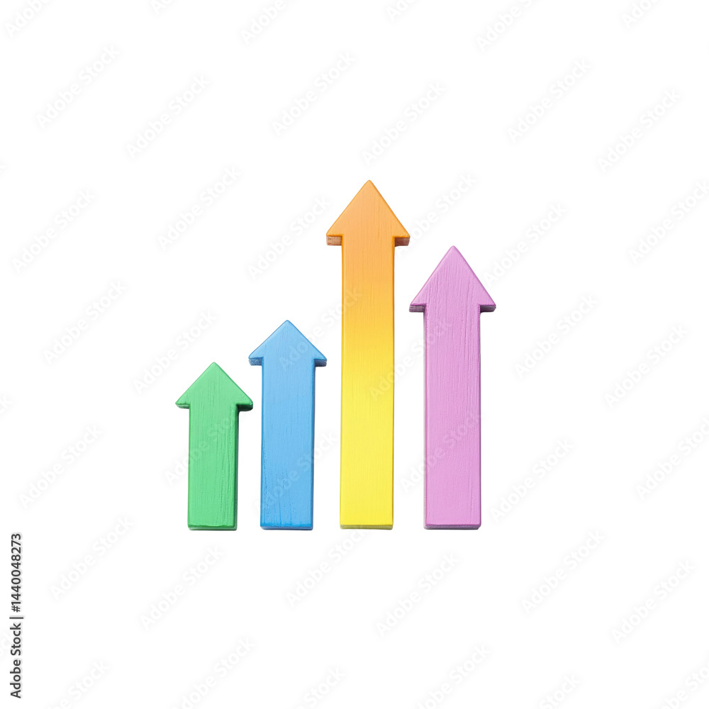 Colorful Arrows Representing Growth and Progress Colorful Arrows Representing Growth and Progress