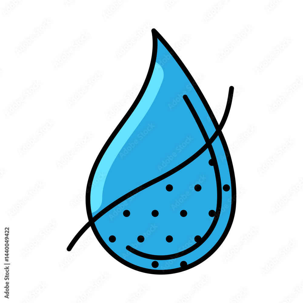 Purified water drop icon. Aqua or liquid thin line illustration.