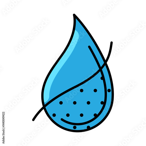 Obraz na płótnie Purified water drop icon. Aqua or liquid thin line illustration. w salonie