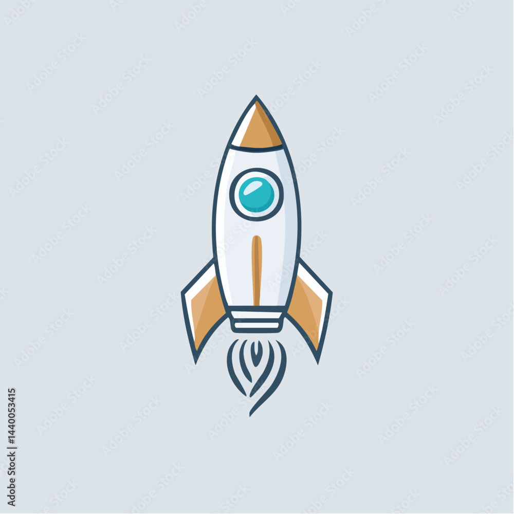 Launching Startup Rocket Logo Design Icon Graphic Launching Startup Rocket Logo Design Icon Graphic