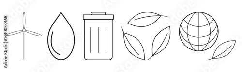 Eco Friendly Symbols for a Green Future Vector Illustration