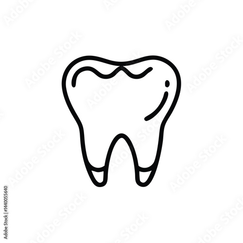 tooth dental care on white background for web and graphic design
