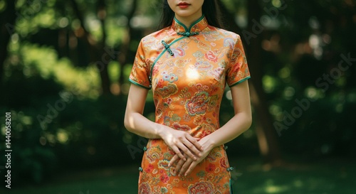 Wallpaper Mural asian woman girl lady culture tradition traditional clothes dresses beautiful lifestyle design printed elegant elegance model  Torontodigital.ca