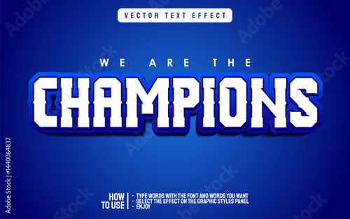 Editable Champions 3D Text Effect